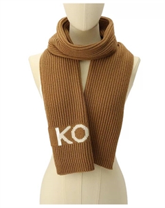 Вязаный комплект "Fisherman's Rib" (шапка и шарф) в подарочной коробке, коричневый Michael kors