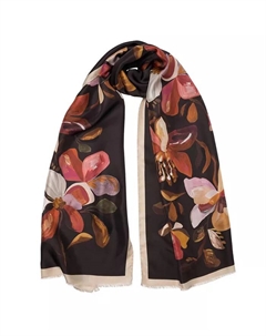 Элоиза - Большая шелковая шаль для женщин, коричневый Elizabetta