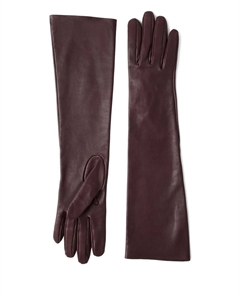 Длинные кожаные перчатки, красный Brunello cucinelli