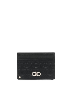 Картхолдер с тисненым логотипом, черный Ferragamo