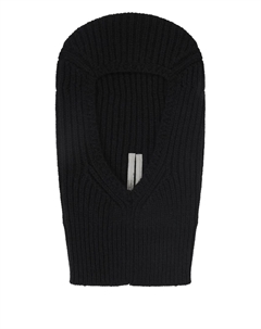 Ребристая балаклава с V-образным вырезом, черный Rick owens