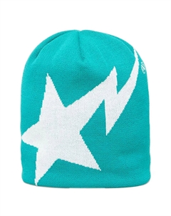 Шапка-бини с мотивом звезд и молний, зеленый A bathing ape®