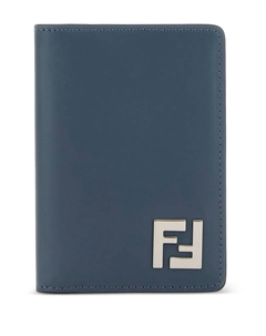 Картхолдер с узором Zucca, синий Fendi