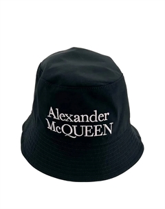 Двусторонняя панама с вышитым логотипом, черный Alexander mcqueen