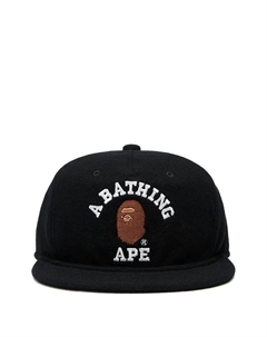 Шерстяная кепка College с логотипом, черный A bathing ape®