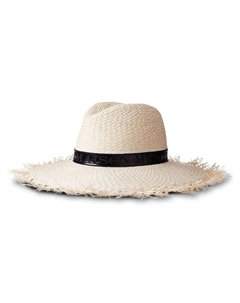 Соломенная шляпа-федора Zango с логотипом, нейтральный Maison michel