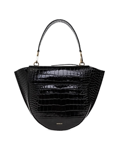 Сумка-шоппер Mia с эффектом крокодила, черный Wandler