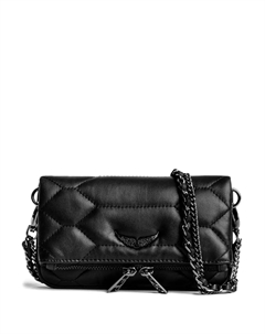 Стеганый мини-клатч Rock Nano, черный Zadig&voltaire