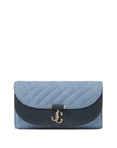 Стеганый клатч Curve, синий Jimmy choo