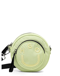 Маленькая круглая сумка через плечо с логотипом, желтый Hugo