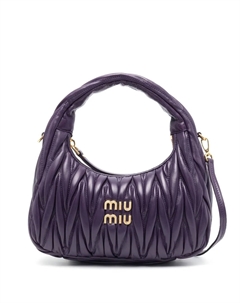 Стеганая мини-сумка на плечо Wander, фиолетовый Miu miu