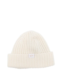 Шерстяная шапка бини в рубчик, нейтральный Paul & shark