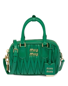 Стеганая сумка через плечо, зеленый Miu miu