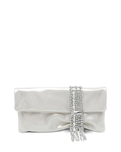 Клатч Zandra среднего размера с кристаллами, нейтральный Jimmy choo