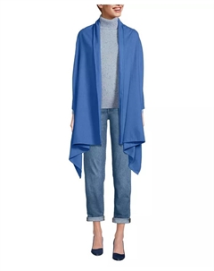 Женская шаль-накидка CashTouch, синий Lands' end