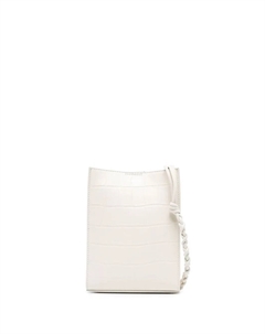 Сумка-сэтчел с тиснением под кожу крокодила, нейтральный Jil sander