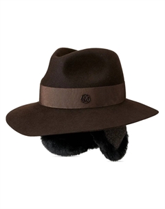Фетровая шляпа-федора Rico, коричневый Maison michel