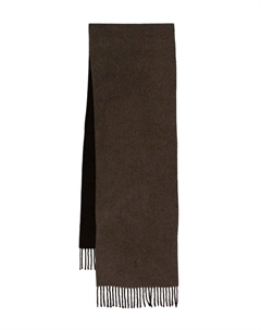 Шарф с бахромой и логотипом, коричневый Polo ralph lauren