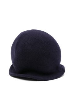 Шерстяная шляпа с плоским верхом, синий Emporio armani