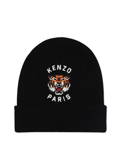 Шапка бини с вышивкой, черный Kenzo kids