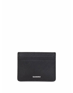 Фактурный картхолдер с тисненым логотипом, черный Sandro