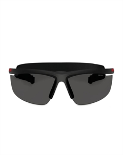Солнцезащитные очки-маска, черный Prada linea rossa