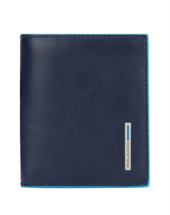 Визитница с кожаной отделкой, синий Piquadro
