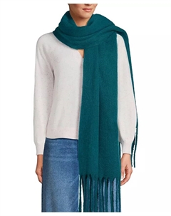 Шарф-плед с начесом, синий Lands' end