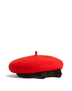 Шерстяной берет с бантом, красный Patou