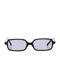 Солнцезащитные очки с логотипом в прямоугольной оправе, черный Miu miu