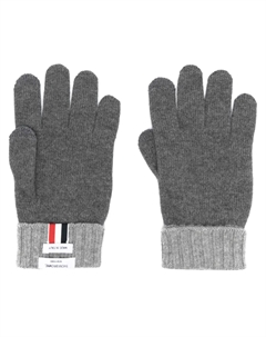 Шерстяные перчатки с полосками RWB, серый Thom browne
