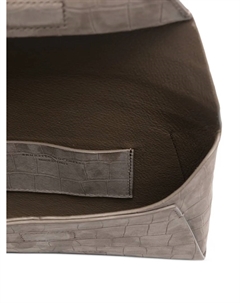 Клатч-цепочка с тиснением под крокодила, серый Brunello cucinelli