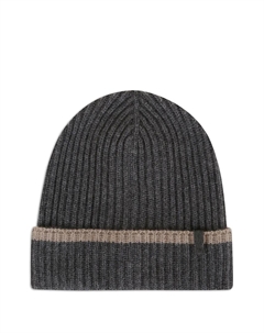Ребристая кашемировая шапка, серый Brunello cucinelli