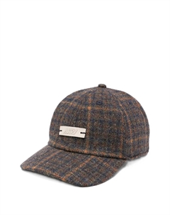 Клетчатая кепка из смесовой шерсти, коричневый Autry