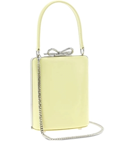 Сумка-тоут с бантом из страз, желтый Self-portrait