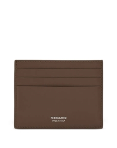 Кожаный картхолдер, коричневый Ferragamo