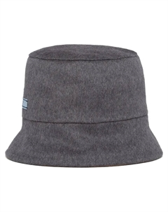 Кашемировая панама с нашивкой-логотипом, серый Prada