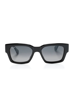 Солнцезащитные очки Kenui в квадратной оправе, черный Maui jim