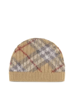 Клетчатая шапка-бини, нейтральный Burberry kids