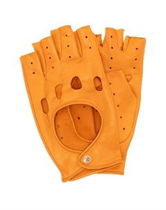 Кожаные перчатки-митенки, оранжевый Valentino garavani