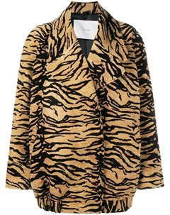 Adam lippes куртка с тигровым принтом xs коричневый Adam lippes