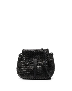 Плетеная мини-сумка через плечо City, черный Dragon diffusion