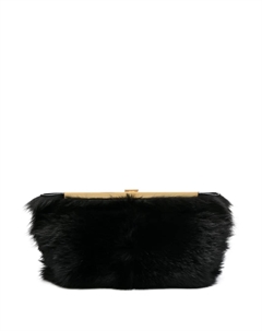 Клатч Aimee из овчины, черный Khaite