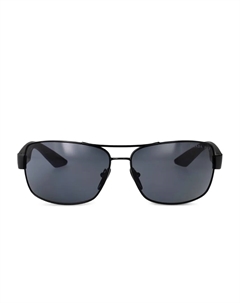 Солнцезащитные очки в прямоугольной оправе, черный Prada linea rossa