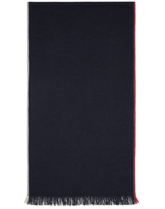 Шарф с бахромой, синий Brunello cucinelli