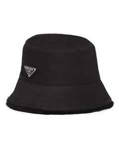 Панама с логотипом, черный Prada