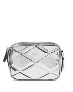 Маленькая стеганая сумка на плечо Box Camera, серебяный Jimmy choo