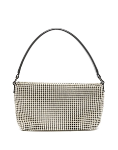 Маленькая сумка-тоут Diamante с кристаллами, белый Self-portrait