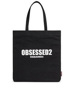Сумка-тоут из канваса, черный Dsquared2