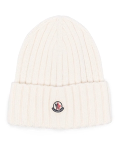Шерстяная шапка бини, белый Moncler